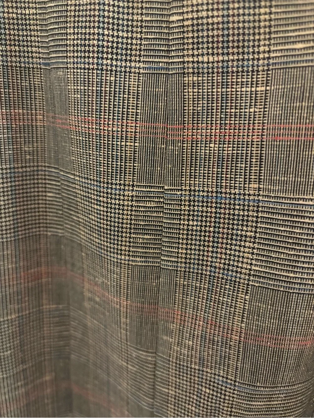 Pleated Grey Plaid Skirt - Size 14